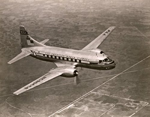 Posterazzi High angle view of an aircraft in flight Convair Twin Engine Clipper Pan American World Airways Poster Print -18 x 24- Posterazzi High angle view of an aircraft in flight Convair Twin Engine Clipper Pan American World Airways Poster Print -18 x 24-