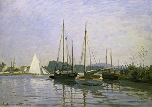 Posterazzi Boats Regatta at Argenteuil c- 1872-1873 Claude Monet -1840-1926-French- Musee dOrsay Paris Poster Print  -18 x 24-