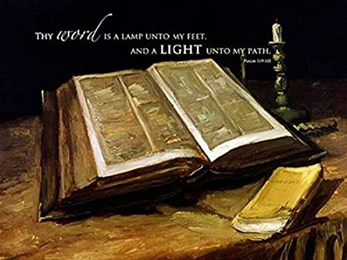 The Bible Still Life with verse Poster Print by Vincent Van Gogh -9 x 12-