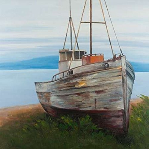 Posterazzi Collection Old Abandoned Boat Poster Print by Atelier B Art Studio -12 x 12-
