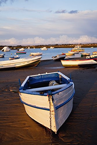 Posterazzi Boats Moored Near The Harbor Of Chiclana De La Frontera In Santa Petri Andalusia Spain Poster Print  -12 x 19-