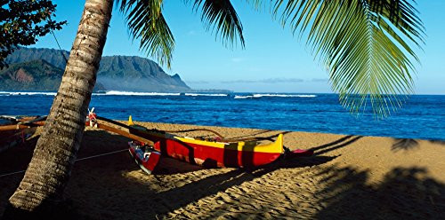 Posterazzi Beach Boat Hanalei Bay Kauai HI USA Poster Print -36 x 12- Posterazzi Beach Boat Hanalei Bay Kauai HI USA Poster Print -36 x 12-