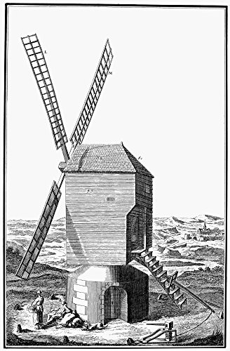 Windmill 18Th Century Nline Engraving French 18Th Century Poster Print by -18 x 24-