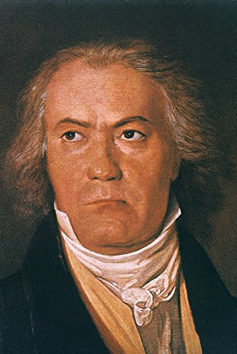 Ludwig Van Beethoven N-1770-1827- German Composer Detail Of An Oil Painting 1823 By Ferdinand Waldmuller Poster Print by -18 x 24-