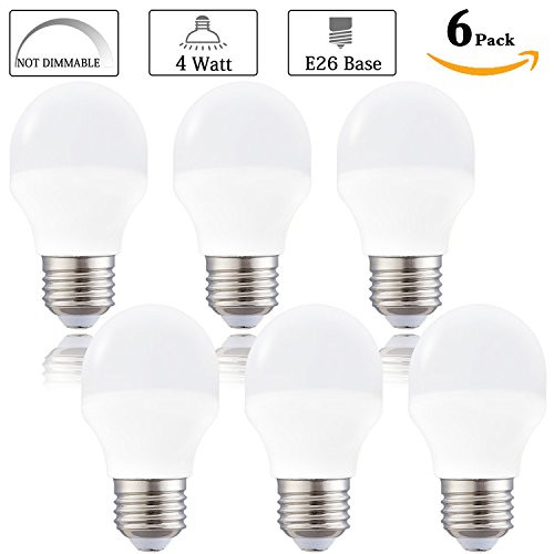 Non Dimmable A15 LED Bulb,40 Watt LED Light Bulb Equivalent,E26 Base Edison LED Bulb 5000K Daylight White LED Lights 120V 360Lumens Appliance Light Bulb for Home Lighting Decorative(6 Pack)