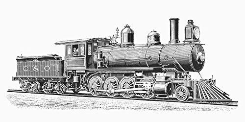 Locomotive 1893 Nchesapeake And Ohio Consolidation Freight Engine The 350 Line Engraving 1893 Poster Print by -18 x 24-