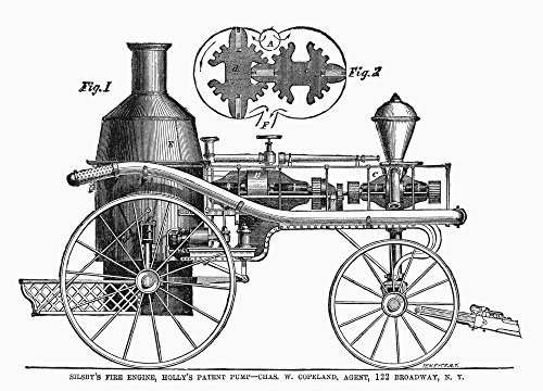 Fire Engine C1870 NsilsbyS Fire Engine Equipped With HollyS Patent Pump Line Engraving American C1870 Poster Print by -18 x 24- Fire Engine C1870 NsilsbyS Fire Engine Equipped With HollyS Patent Pump Line Engraving American C1870 Poster Print by -18 x 24-