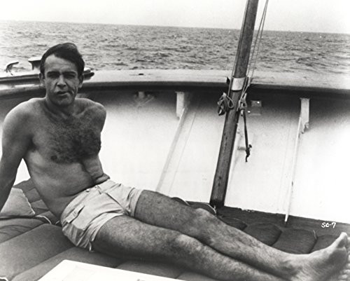 Sean Connery sunbathing on a boat Photo Print -10 x 8- Sean Connery sunbathing on a boat Photo Print -10 x 8-