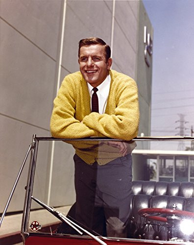 Jerry Van Dyke Leaning in Yellow Coat Photo Print -8 x 10-