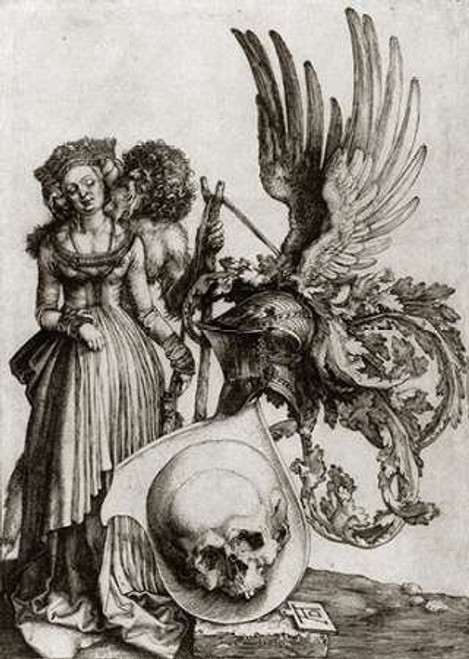 Coat Of Arms With A Skull Poster Print by Albrecht Durer -10 x 14- Coat Of Arms With A Skull Poster Print by Albrecht Durer -10 x 14-