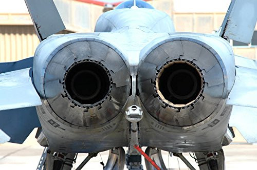 A Spanish Air Force EF-18M Hornet close-up on its engines exhausts Poster Print by Riccardo NiccoliStocktrek Images -17 x 11-