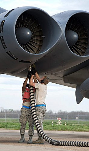 Posterazzi Poster Print Collection Airmen Disconnect an Aircraft Hose from a B-52H Stratofortress Engine Stocktrek Images  -11 x 17-  Multicolored