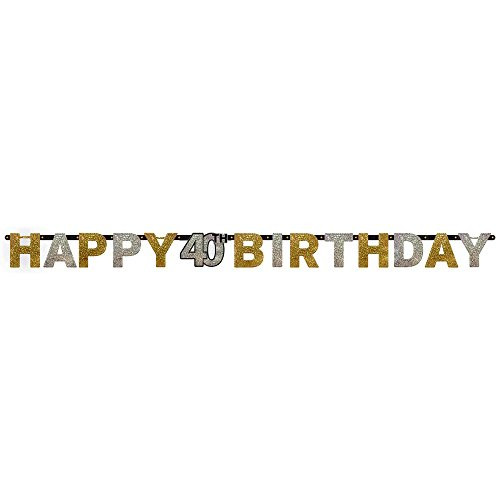 Sparkling Celebration 40 Prismatic Letter Banner