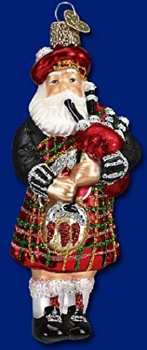 Old World Christmas Highland Santa Glass Blown Ornament