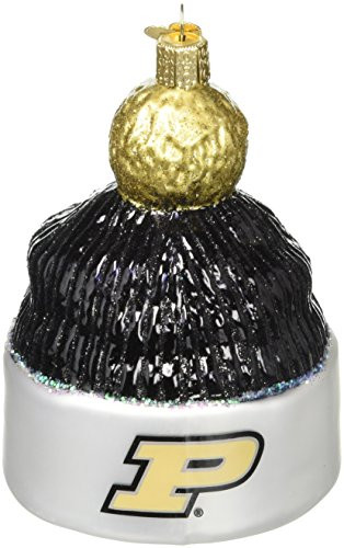 Old World Christmas Purdue Beanie Glass Blown Ornament
