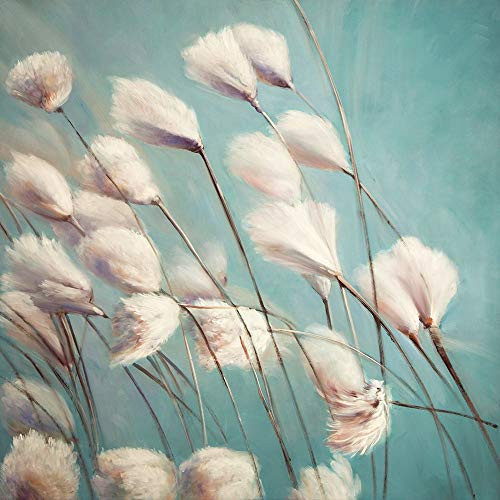 Posterazzi Collection Cotton Grass Flowers in The Wind Poster Print by Atelier B Art Studio -12 x 12-