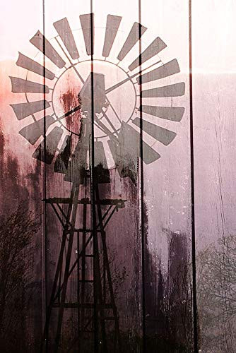 Posterazzi PDXKARC1612ASMALL Windmill Sunset Photo Print  18 x 24  Multi