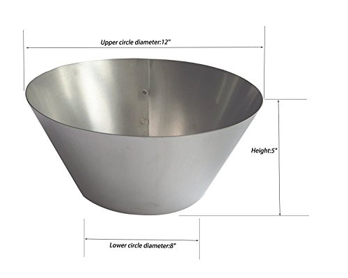 Outspark BBQ whirlpool for Weber Kettle, 22/26.75 WSM smokey mountain, Medium Kamado, Big Green Egg, Stainless Steel