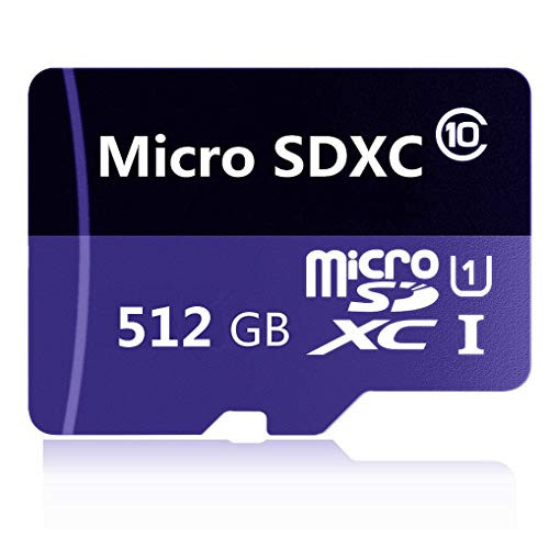 Micro SD Card 512GB High Speed Class 10 Micro SD SDXC Card with Adapter -512GB-