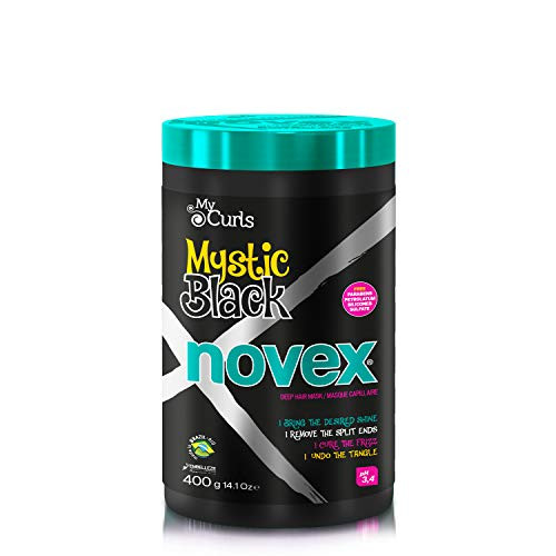 Novex Mystic Black Deep Hair Mask Conditioning Treatment 14oz - Baobab Oil Protects  Adds Moisture  Controls Frizz  Enhances Shine