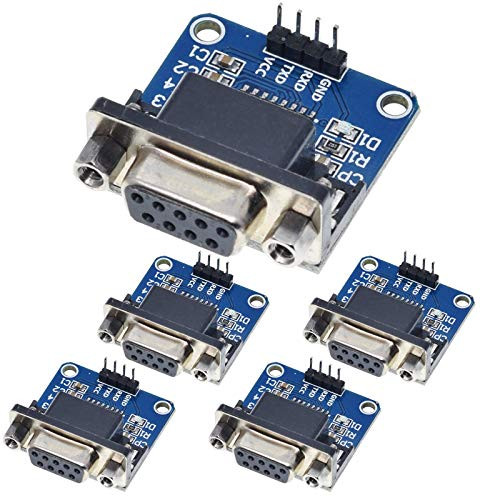 ANMBEST 5PCS MAX3232 3-3V to 5V DB9 Female RS232 Serial Prot to TTL Converter Module Root Connector for Arduino Raspberry Pi and Microcontrollers