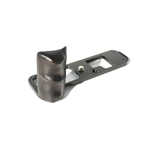 Wood Hand Grip Holder for Fujifilm Fuji X-100V X100V Camera L Plate Bracket Wooden Handmade Handle -Black-