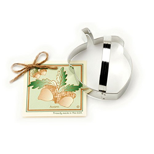 Acorn Cookie and Fondant Cutter - Ann Clark - 5 Inches - US Tin Plated Steel Acorn Cookie and Fondant Cutter - Ann Clark - 5 Inches - US Tin Plated Steel