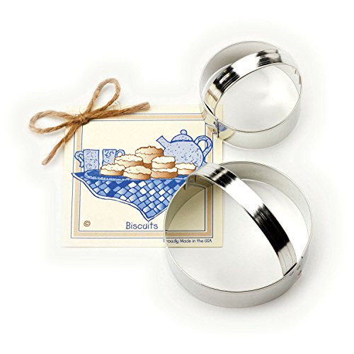Biscuit Circles Cookie and Fondant Cutter - Ann Clark - 3.6 Inches - US Tin Plated Steel Biscuit Circles Cookie and Fondant Cutter - Ann Clark - 3.6 Inches - US Tin Plated Steel