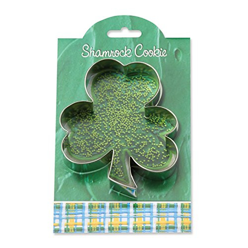 Shamrock Cookie and Fondant Cutter - Ann Clark - 4.6 Inches - US Tin Plated Steel Shamrock Cookie and Fondant Cutter - Ann Clark - 4.6 Inches - US Tin Plated Steel
