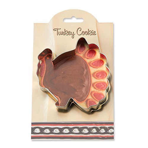 Turkey Cookie and Fondant Cutter - Ann Clark - 4.1 Inches - US Tin Plated Steel Turkey Cookie and Fondant Cutter - Ann Clark - 4.1 Inches - US Tin Plated Steel