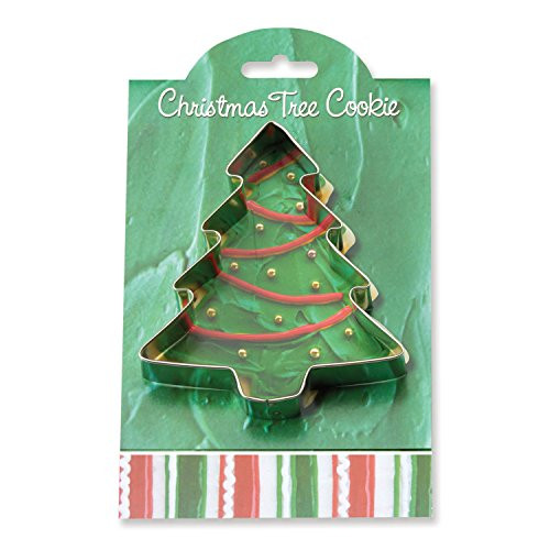 Christmas Tree Cookie and Fondant Cutter - Ann Clark - 4.1 Inches - US Tin Plated Steel Christmas Tree Cookie and Fondant Cutter - Ann Clark - 4.1 Inches - US Tin Plated Steel