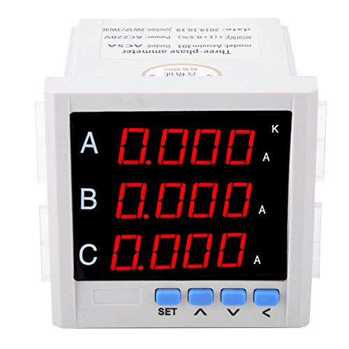 Multifunction Digital Panel LED Backlit Display Programmable Three Phase AC Ammeter 1A 5A 10A Multimeter Volt Amp Meter Watt Active Power Energy Monit