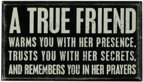 Primitives by Kathy 17424 Classic Box Sign, 8" x 4.50" x 1.75", A True Friend Primitives by Kathy 17424 Classic Box Sign, 8" x 4.50" x 1.75", A True Friend