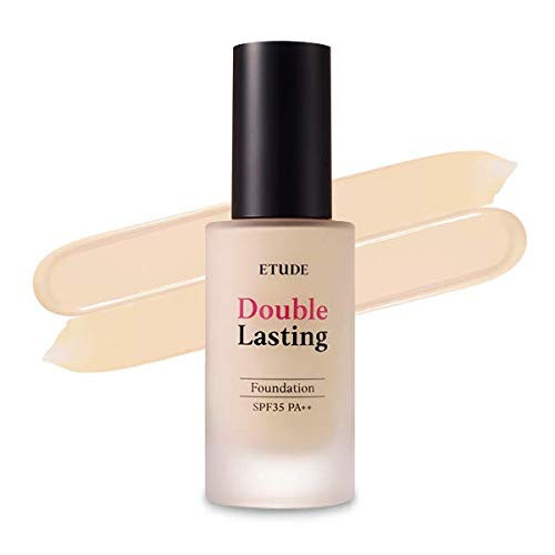 ETUDE HOUSE New Double Lasting Foundation -Pure- SPF35- PA--- High Coverage Weightless Foundation - 24-Hours Lasting Double Cover - Magnet-Like Adhere