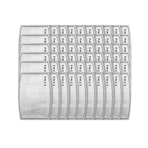 PM2-5 Replaceable Activated Carbon Filter Anti Haze Filter Paper For Mask Face Cover -60PCS-