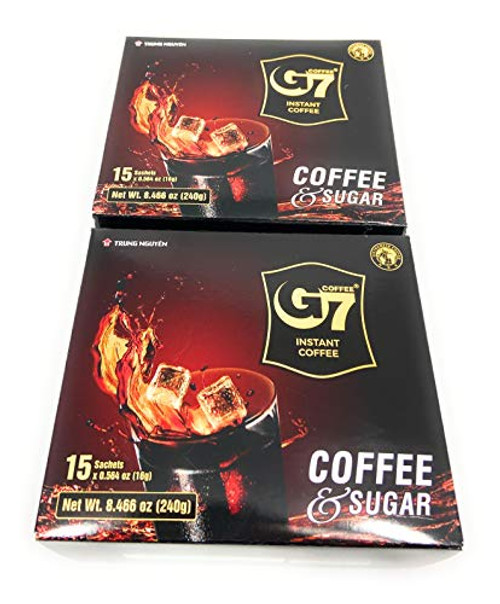 Trung Nguyen - G7 2 In 1 Instant Coffee - 15 Single Serve Sachets -2 Pack-