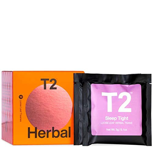 T2 Tea Sips - Herbal Tea Sampler Gift Pack  10 Loose Leaf Sachets  Christmas gift  Holiday gift 1-4 Oz