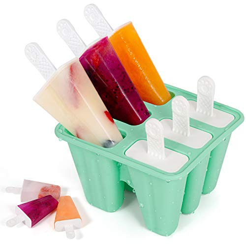 Popsicle Molds  6 Pieces Popsicle Mold Popsicle Maker BPA Free Popsicle Molds for Kids - Reusable Easy Release Silicone Ice Pop Molds for Healthy Snac