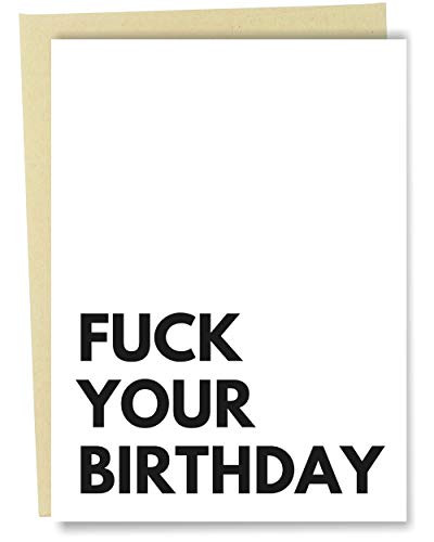 Sleazy Greetings Rude Happy Birthday Card for Men Dad Husband Getting Old Mean Offensive For 30th 40th 50th 60th Birthday - Fck Your Birthday Card