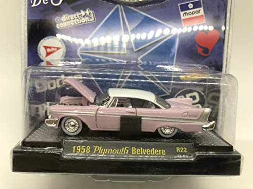 M2 Machines by M2 Collectible Auto-Thentics 1958 Plymouth Belvedere R22 13-02 Light Pink Details Like NO Other M2 Machines by M2 Collectible Auto-Thentics 1958 Plymouth Belvedere R22 13-02 Light Pink Details Like NO Other