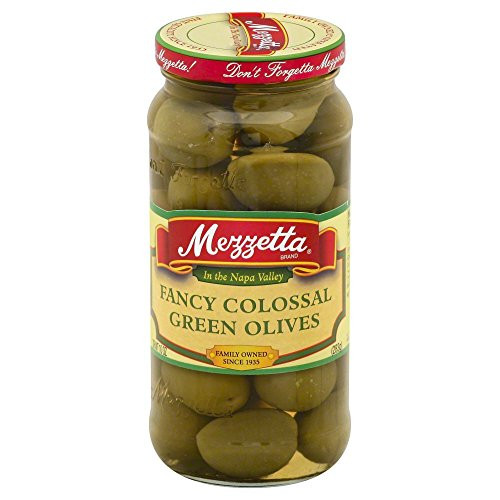 Mezzetta Olives Colossal Unpitted 10-0 OZ-Pack of 3-