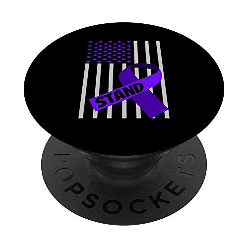 USA Flag Rett Syndrome Ribbon Rett Syndrome Awareness PopSockets Grip and Stand for Phones and Tablets