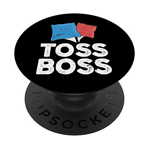 Toss Boss Funny Cornhole Gift For Team 4th of July Tailgate PopSockets Grip and Stand for Phones and Tablets
