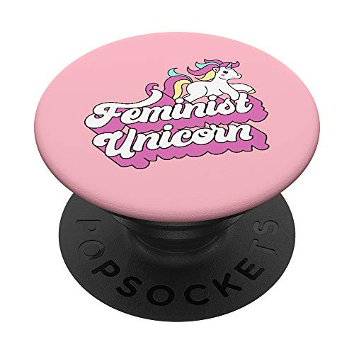 Feminist Unicorn Cute Feminist Gift Women History Month PopSockets Grip and Stand for Phones and Tablets