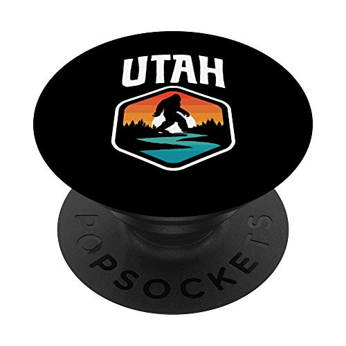 Utah Vintage Bigfoot Outdoor and State Pride Nature PopSockets Grip and Stand for Phones and Tablets