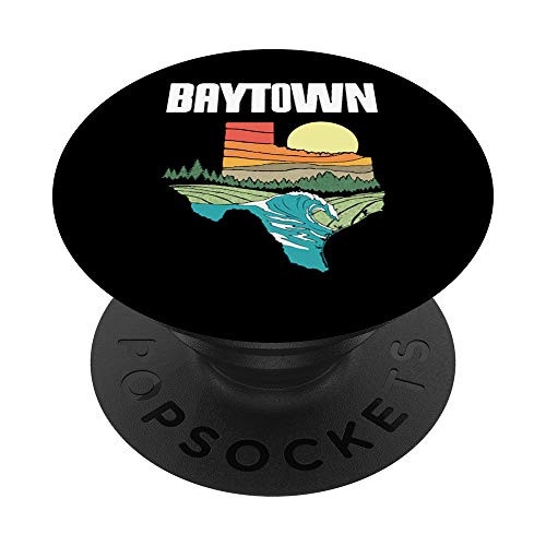 Baytown Texas Outdoors Vintage Nature Retro Graphic PopSockets Grip and Stand for Phones and Tablets