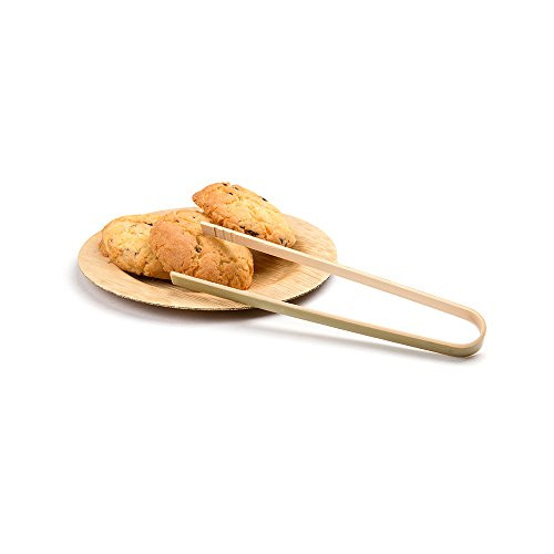 Bamboo Tongs, Large Disposable Tongs, Toast Tongs - Great for Catering, Buffets and More - 6 Inches - 100ct Box - Restaurantware