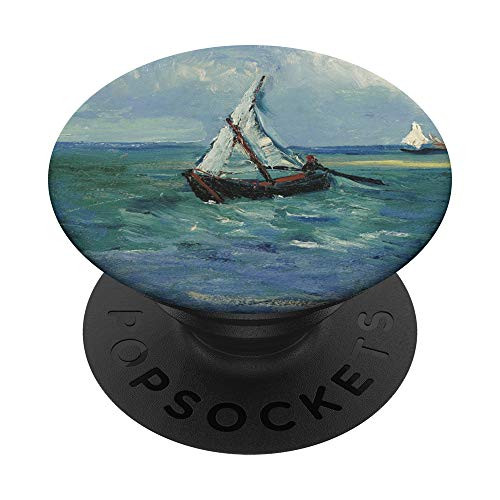 Seascape at Les Saintes-Maries-de-la-Mer by Vincent van Gogh PopSockets Grip and Stand for Phones and Tablets