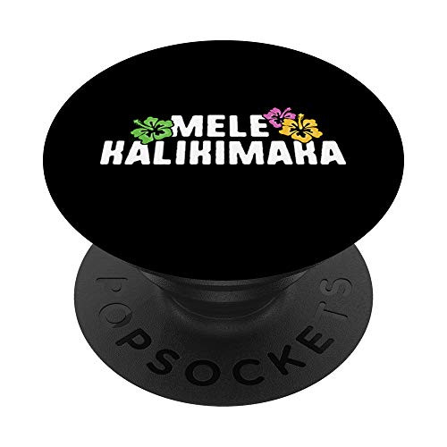 Hawaiian Christmas Mele Kalikimaka Hawaii Flower Tropical PopSockets Grip and Stand for Phones and Tablets
