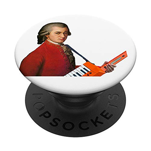 Wolfgang Amadeus Mozart with a keyboard guitar PopSockets Grip and Stand for Phones and Tablets